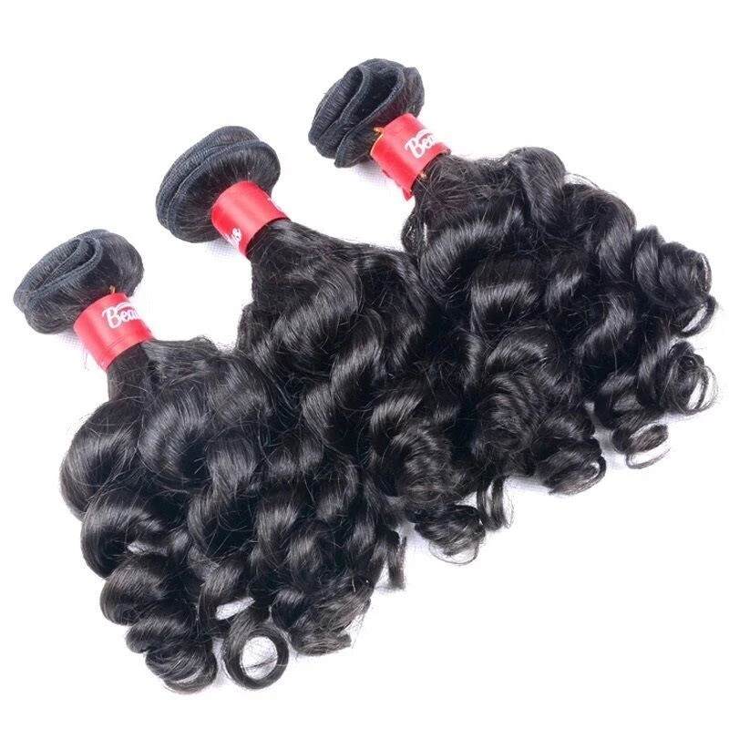 Luxury Funmi Bouncy Curls Spiral Fumni Peruvian Virgin Human Hair Extensions - Image 2