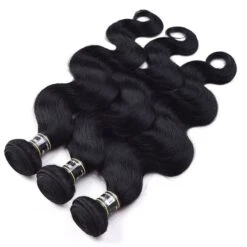 Luxury Jet Black Body Wave #1 Peruvian Virgin Human Hair Extensions 7A Weave