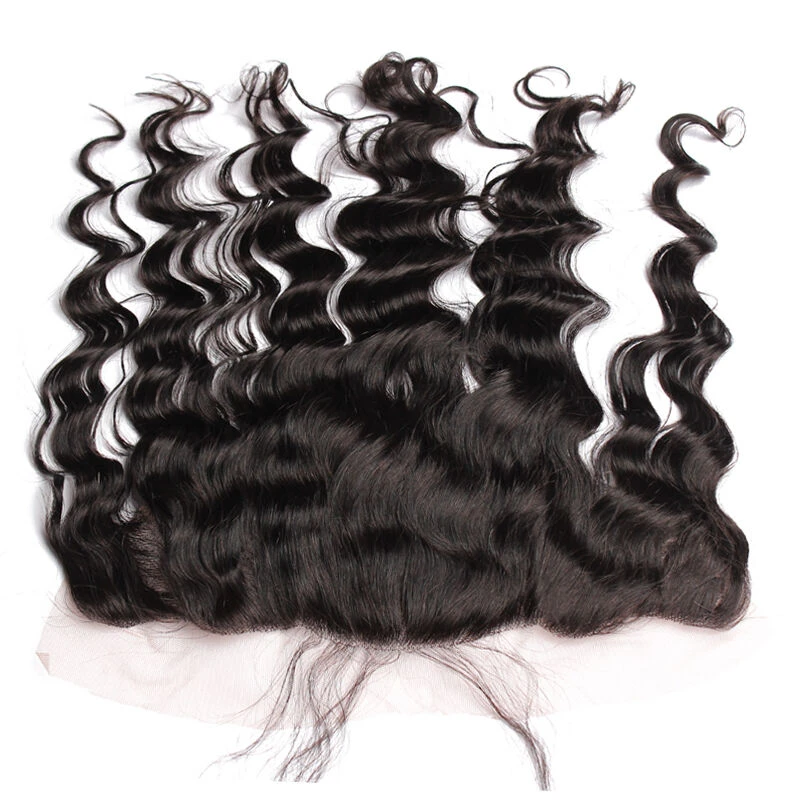Luxury Virgin Brazilian Loose Wave 13x4 Lace Frontal Closure 13x4 Virgin Hair 7A
