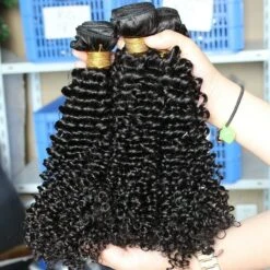 Luxury Kinky Deep Curly Indian Virgin Human Hair Extensions 7A Weave Weft