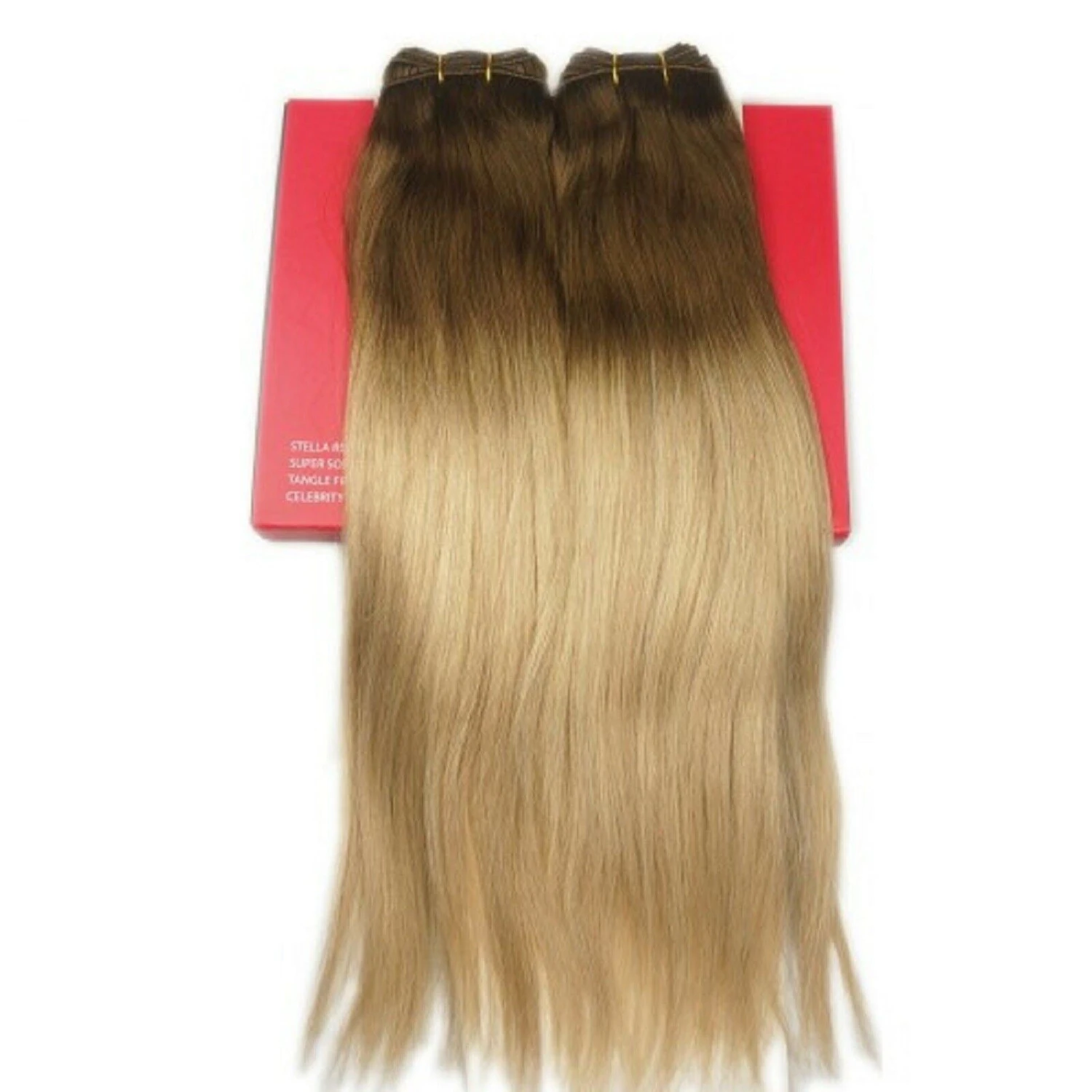 Luxury 100g Weft Human Hair Extensions #5/18 Ombre Chestnut Brown Ash Blonde - Image 2