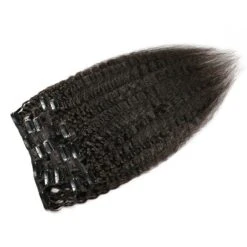 Luxury Brazilian Clip In Kinky Straight Virgin Human Hair Extensions 7pcs 120g