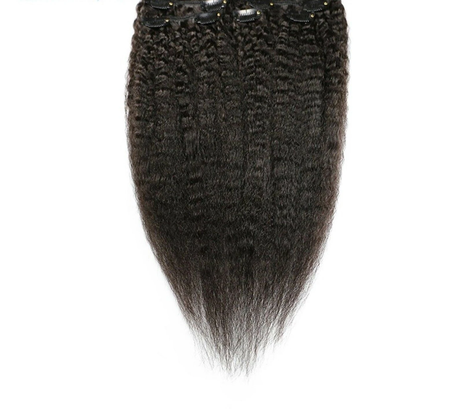 Luxury Brazilian Clip In Kinky Straight Virgin Human Hair Extensions 7pcs 120g - Image 6