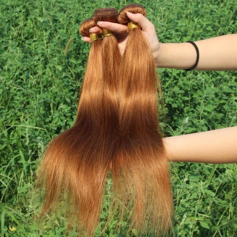 Luxury Silky Straight Peruvian Auburn #30 Virgin Human Hair Extensions 7A Weave - Image 3