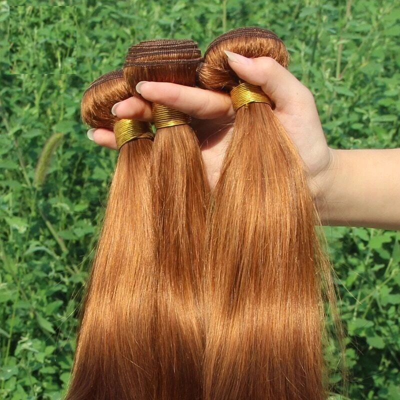 Luxury Silky Straight Peruvian Auburn #30 Virgin Human Hair Extensions 7A Weave - Image 4