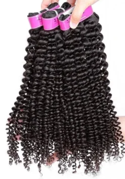Luxury Kinky Curly Peruvian Virgin Human Hair Extensions 7A Weave Weft