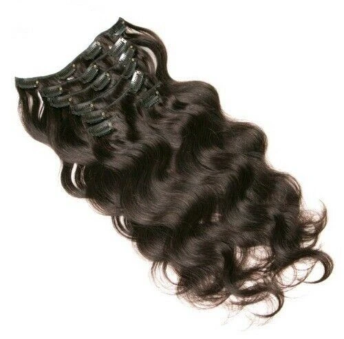 Luxury Brazilian Clip In Virgin Human Hair Extensions Body Wave 7pcs 120g - Image 2