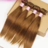 Luxury Silky Straight Peruvian Light Brown #8 Virgin Human 7A Hair Extensions