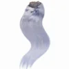 Luxury Clip In Human Hair Extensions Remy Lavender Purple Highlights 120g