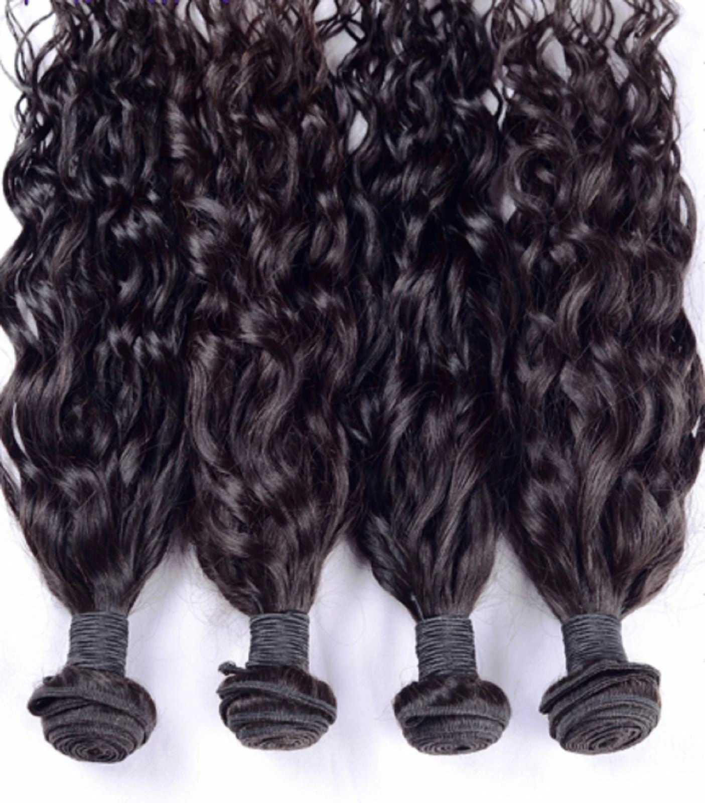 Luxury Natural Water Wave Malaysian Wavy Virgin Human Hair Extensions 7A Weave - Image 2