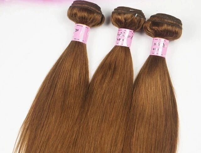 Luxury Silky Straight Brazilian Light Brown #8 Virgin Human 7A Hair Extensions - Image 4