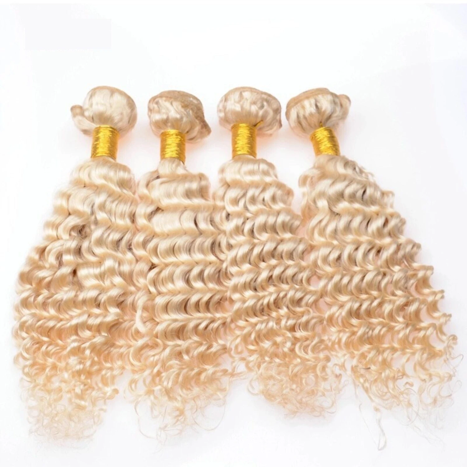 Luxury Deep Wave Peruvian Bleach Blonde #613 Virgin Human Hair Extensions