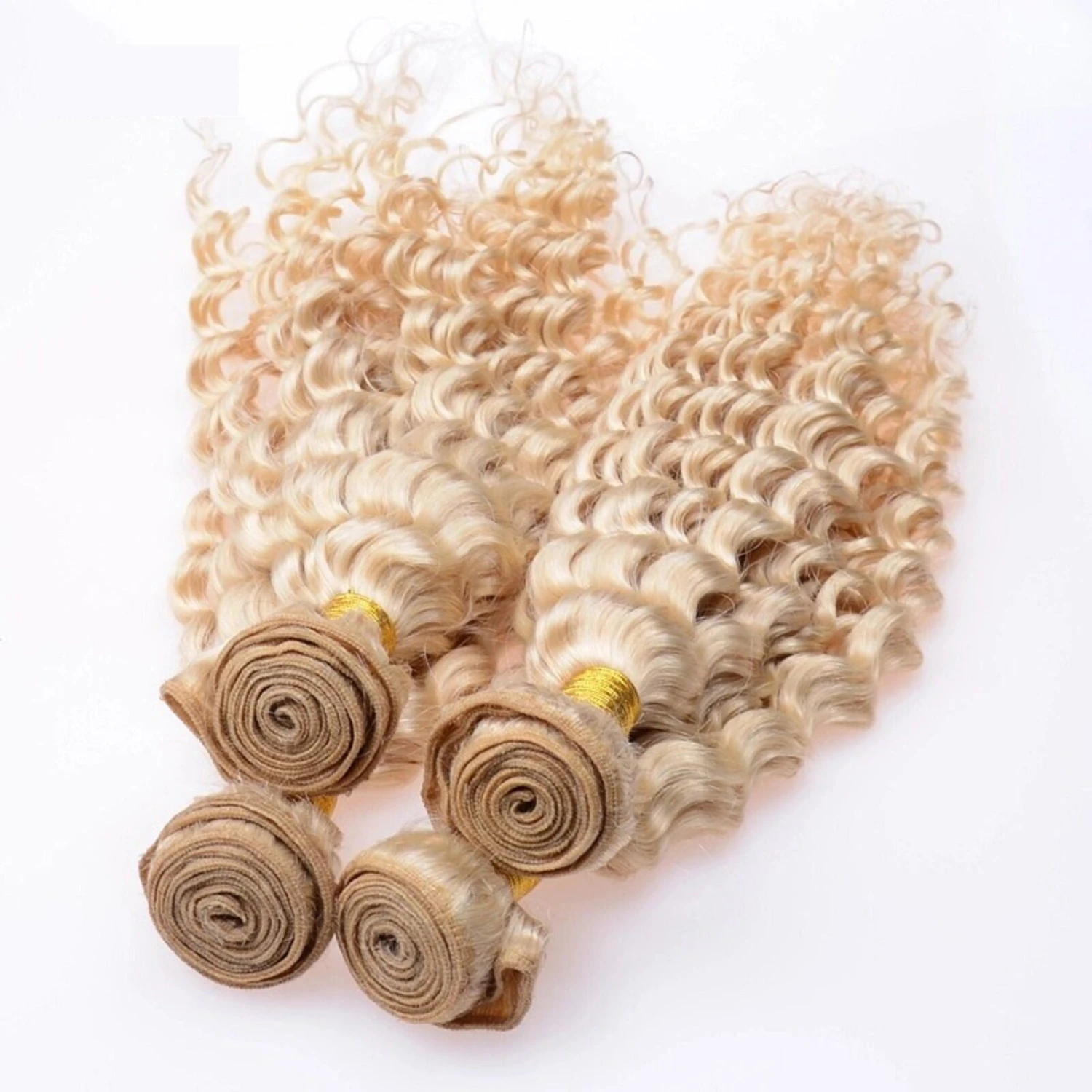 Luxury Deep Wave Peruvian Bleach Blonde #613 Virgin Human Hair Extensions - Image 4