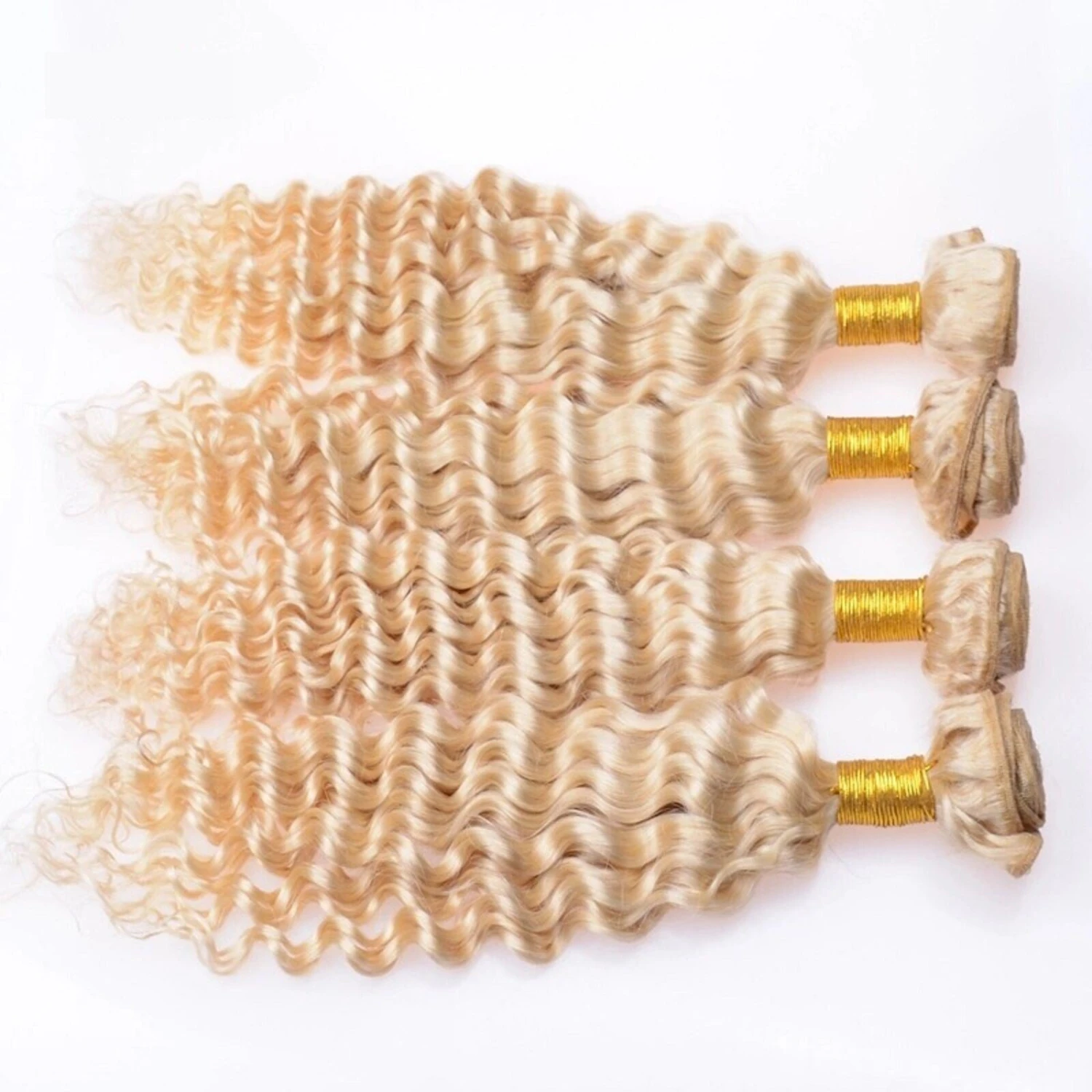 Luxury Deep Wave Peruvian Bleach Blonde #613 Virgin Human Hair Extensions - Image 6