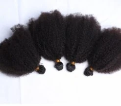 Luxury Afro Kinky Curly Peruvian Virgin Human Hair Extensions 7A Weave Weft