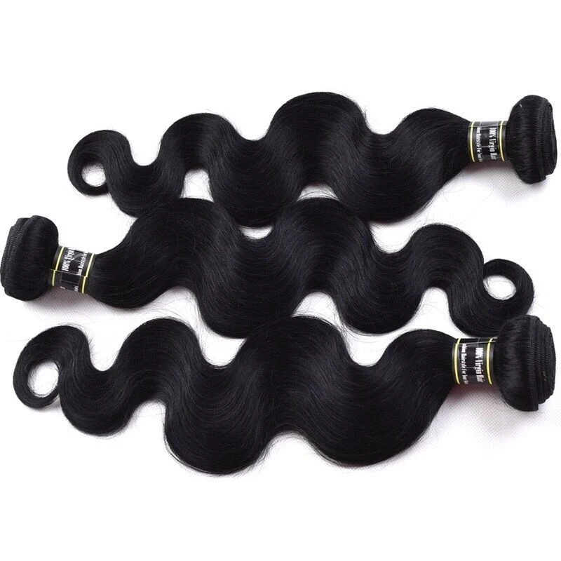 Luxury Jet Black Body Wave #1 Malaysian Virgin Human Hair Extensions 7A Weave - Image 2