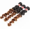 Luxury Loose Wave Brazilian Auburn Ombre #30 Virgin Human Hair Extensions Weave