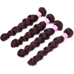Luxury Brazilian Loose Wave Burgundy Red #99J Virgin Human Hair Extensions