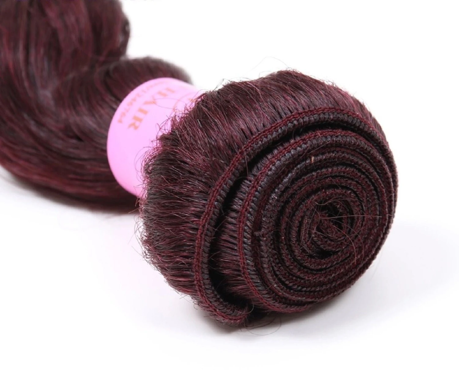 Luxury Brazilian Loose Wave Burgundy Red #99J Virgin Human Hair Extensions - Image 8