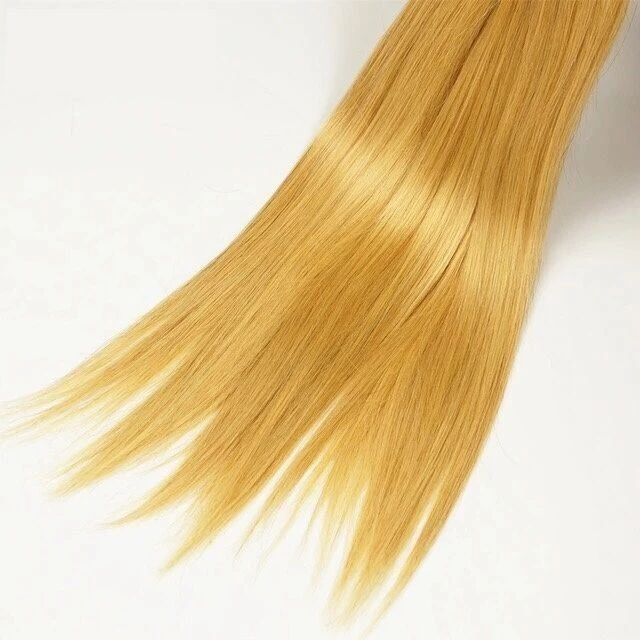 Luxury Dark Roots Peruvian Honey Blonde #27 Straight Virgin Hair Extensions - Image 3