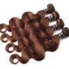 Luxury Body Wave Medium Chocolate Brown #4 Peruvian Virgin Human Hair Extensions