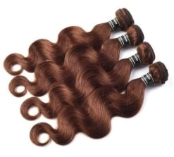 Luxury Body Wave Medium Chocolate Brown #4 Peruvian Virgin Human Hair Extensions