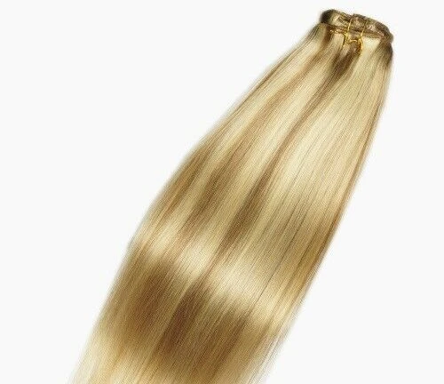 Luxury Clip In Human Hair Extensions #10/60 Highlights Ombre Remy 7pcs 120g