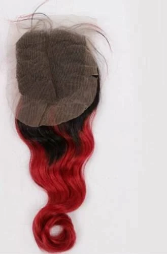 Luxury Loose Wave Brazilian Burgundy #99J Dark Roots Ombre Virgin Hair + Closure - Image 7