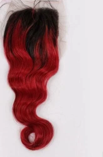 Luxury Loose Wave Brazilian Burgundy #99J Dark Roots Ombre Virgin Hair + Closure - Image 8