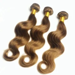 Luxury Body Wave Peruvian Light Brown #8 Virgin Human 7A Hair Extensions Weave