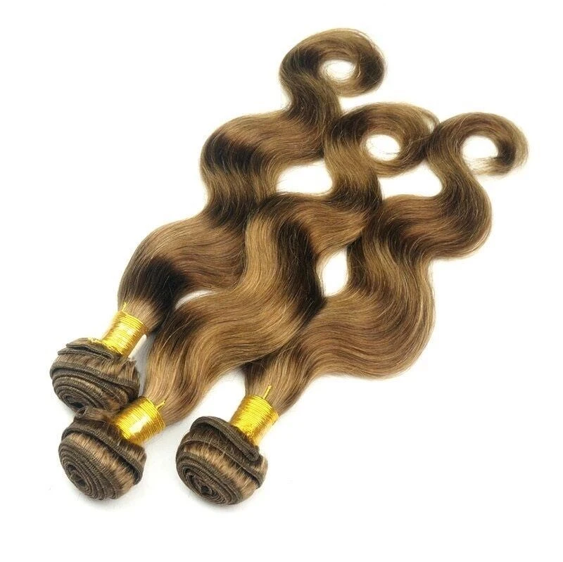 Luxury Body Wave Peruvian Light Brown #8 Virgin Human 7A Hair Extensions Weave - Image 7