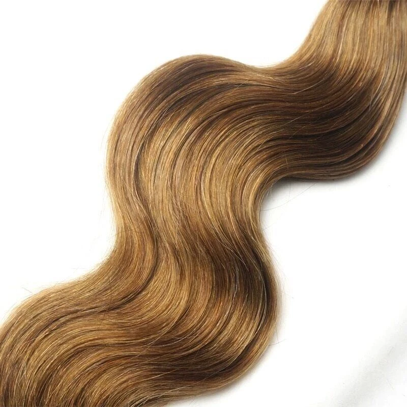 Luxury Body Wave Peruvian Light Brown #8 Virgin Human 7A Hair Extensions Weave - Image 9