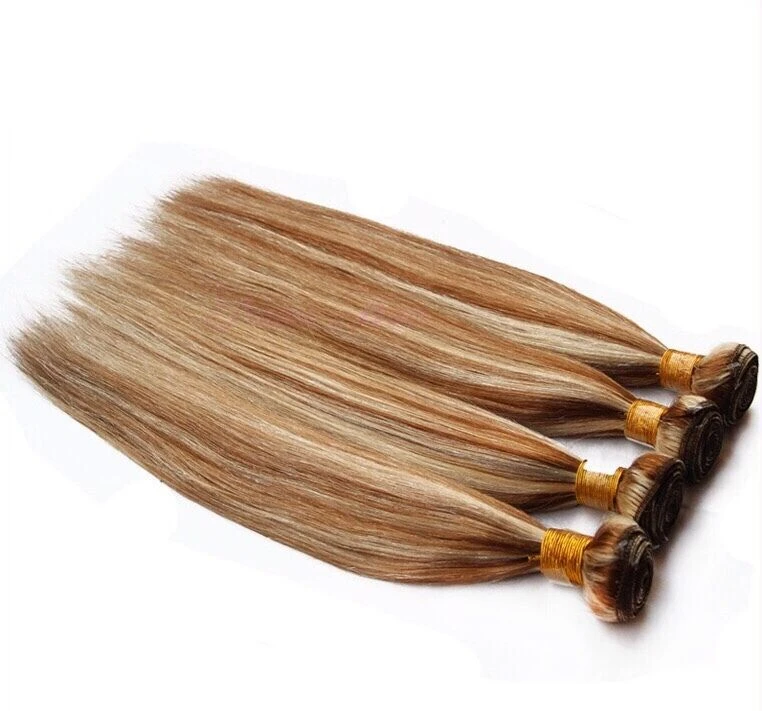 Luxury Brazilian Straight Brown Piano #8/613 Highlight Human Hair Extensions