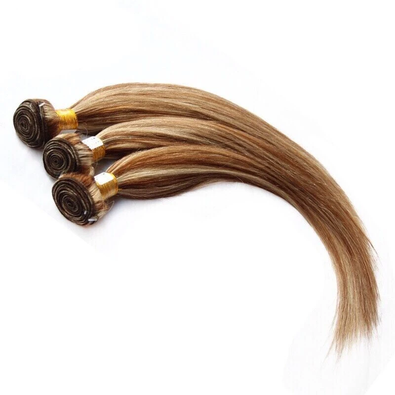 Luxury Brazilian Straight Brown Piano #8/613 Highlight Human Hair Extensions - Image 3