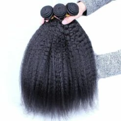 Luxury Kinky Straight Malaysian Virgin Human Hair Extensions 7A Weave Weft