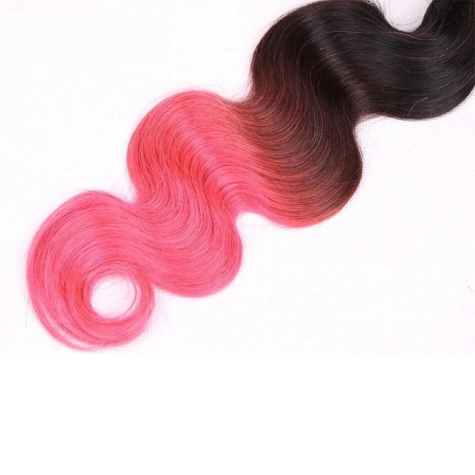 Luxury Peruvian Pink Ombre Body Wave Virgin Human Hair Extensions - Image 4