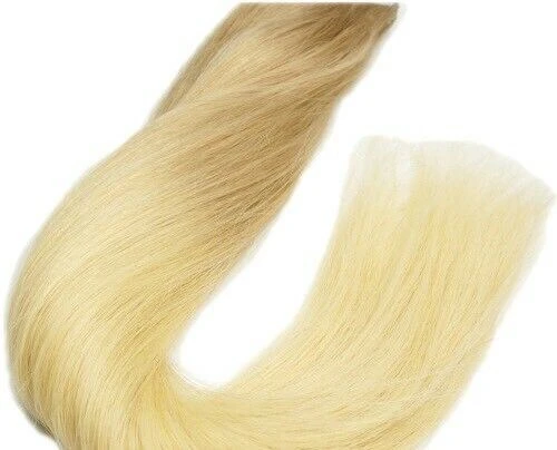 Luxury Clip In Human Hair Extensions Balayage #18/613 Remy Ombre Straight 120g - Image 2