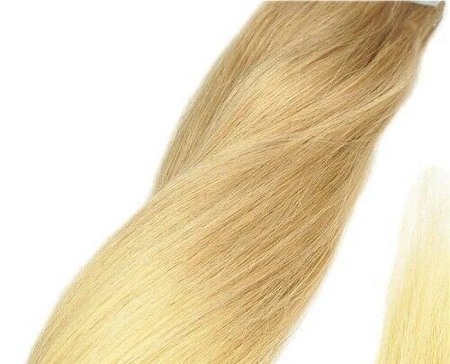 Luxury Clip In Human Hair Extensions Balayage #18/613 Remy Ombre Straight 120g - Image 3
