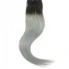 Luxury Clip In Human Hair Extensions #1B/Grey Silver Remy Ombre 7pcs 120g