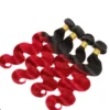 Luxury Body Wave Brazilian Hot Red Ombre Virgin Human Hair Weft Extensions
