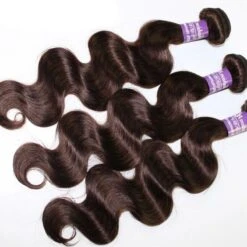 Luxury Body Wave Dark Brown #2 Brazilian Virgin Human Hair Extensions