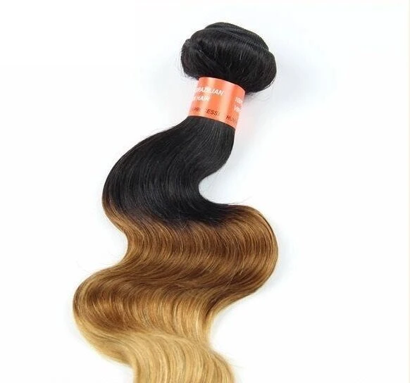 Luxury Brazilian Blonde #1B/4/27 Ombre Body Wave Virgin Human Hair Extensions - Image 5