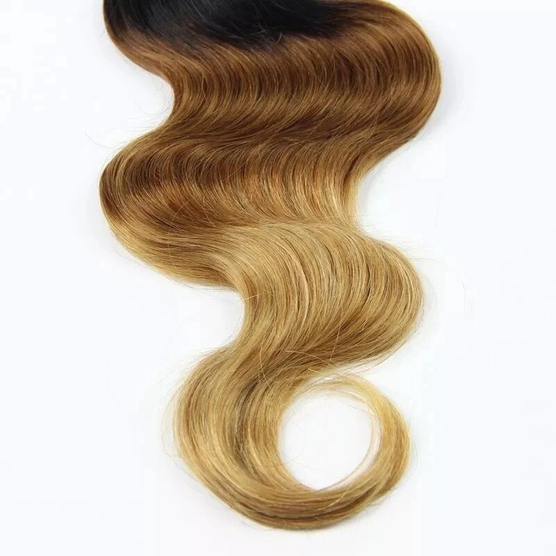 Luxury Brazilian Blonde #1B/4/27 Ombre Body Wave Virgin Human Hair Extensions - Image 6