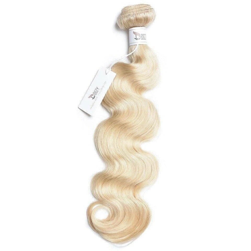 Luxury Russian #613 Bleach Blonde Body Wave Human Hair Extensions 10A Wavy - Image 4