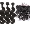 Luxury Brazilian Body Wave Human Virgin Hair Extensions + 13x4 13x4 Lace Frontal