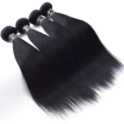 Luxury Jet Black #1 Silky Straight Brazilian Virgin Human Hair Extensions Weave