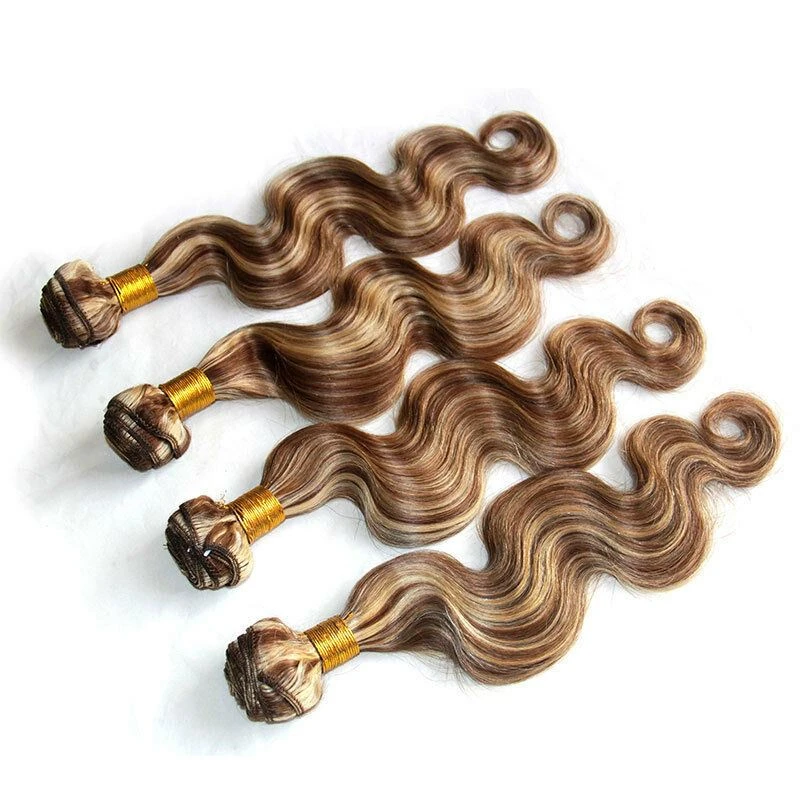 Luxury Body Wave Brazilian Brown Piano #8/613 Highlight Human Hair Extensions - Image 3