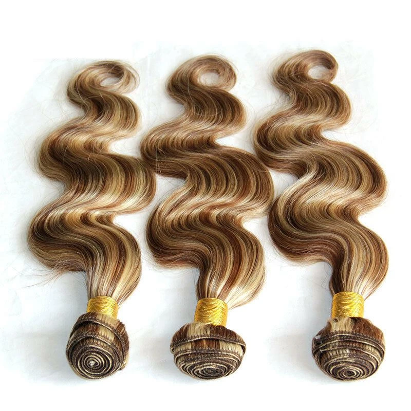 Luxury Body Wave Brazilian Brown Piano #8/613 Highlight Human Hair Extensions - Image 6