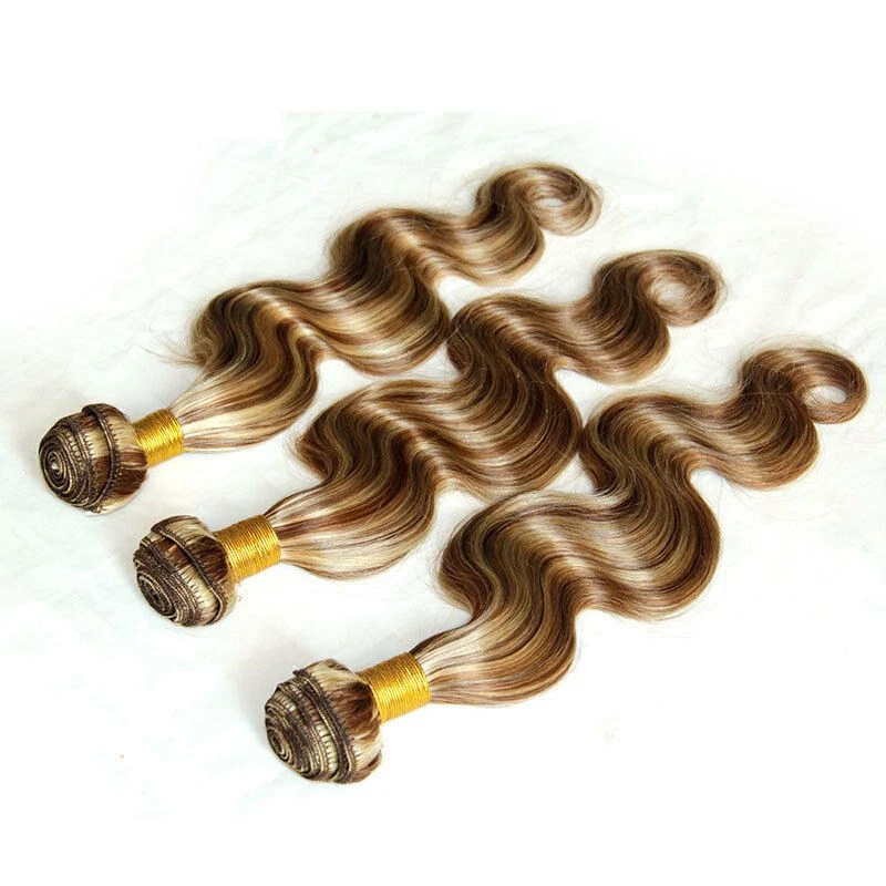 Luxury Body Wave Brazilian Brown Piano #8/613 Highlight Human Hair Extensions - Image 7