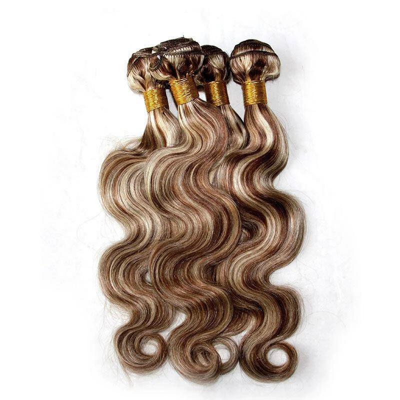 Luxury Body Wave Brazilian Brown Piano #8/613 Highlight Human Hair Extensions - Image 8